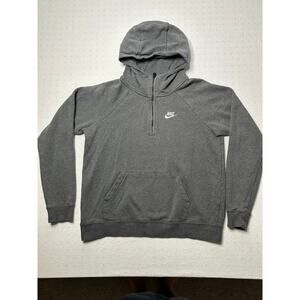 Nike Sportswear Club Fleece Hoodie Medium Gray Half Zip Pullover